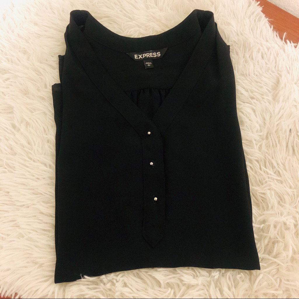 Express Front Buttoned Satin Top